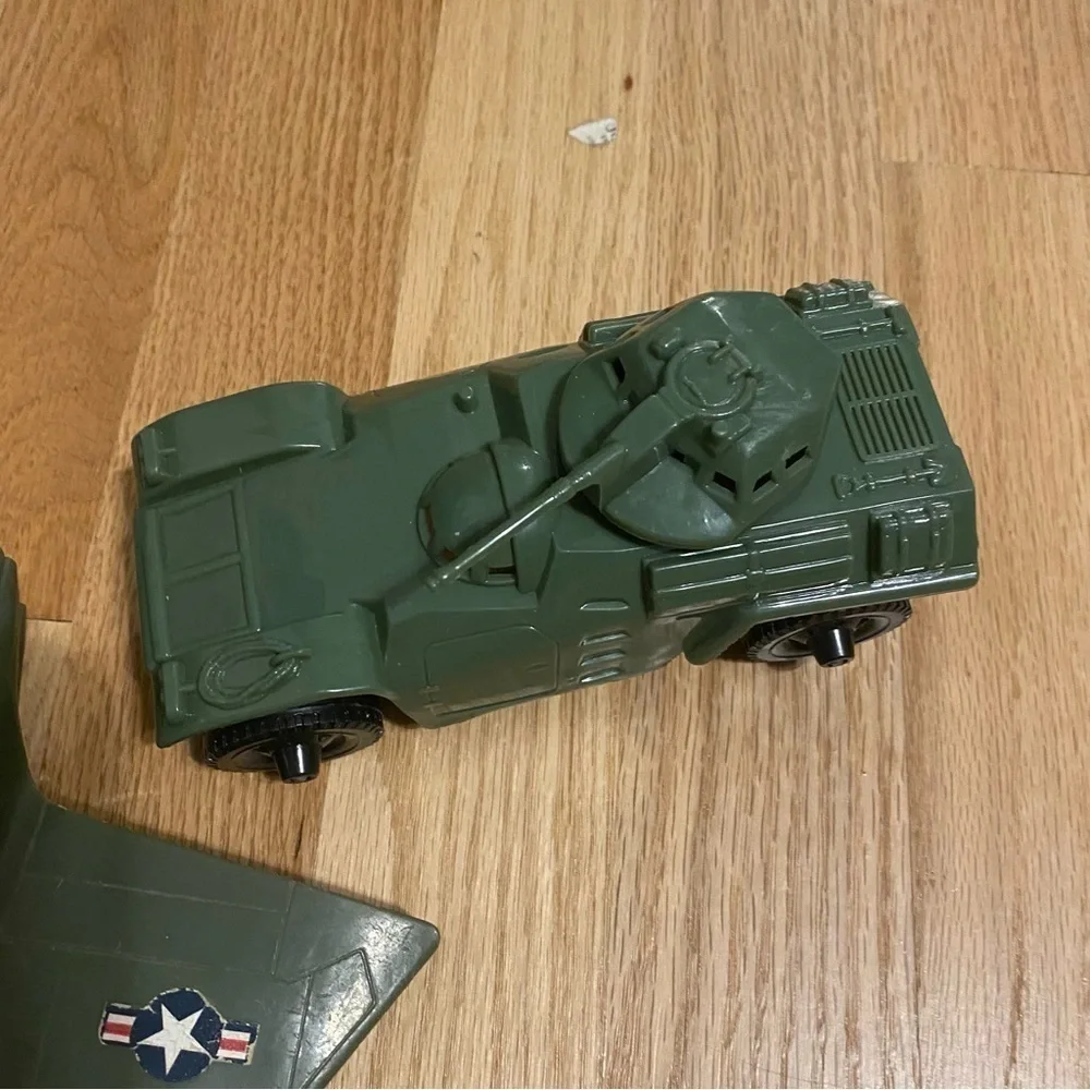 Vintage Green Plastic Army Toy Bundle Lot Processed Plastic Tim-mee Made in USA